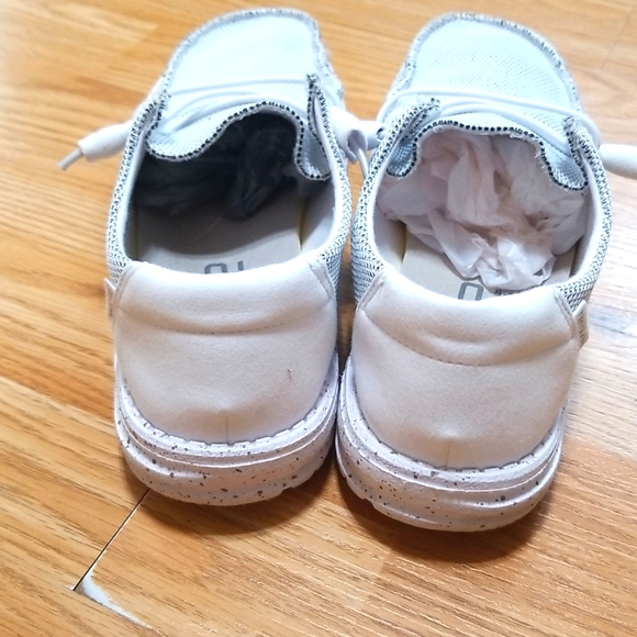 EUC HEY DUDE WENDY SOX STONE WHITE WOMEN 10 - Picture 2 of 5